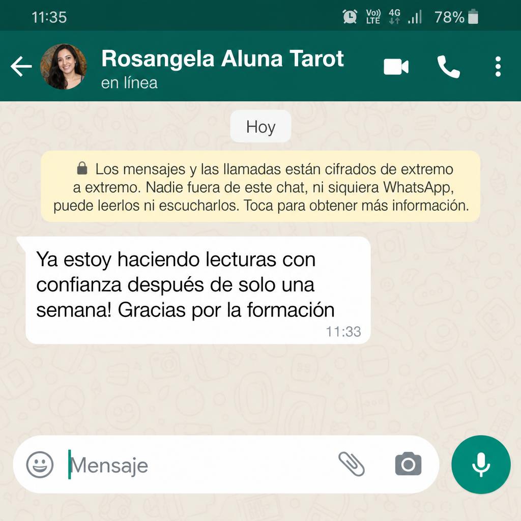 Testimonio en WhatsApp de una estudiante